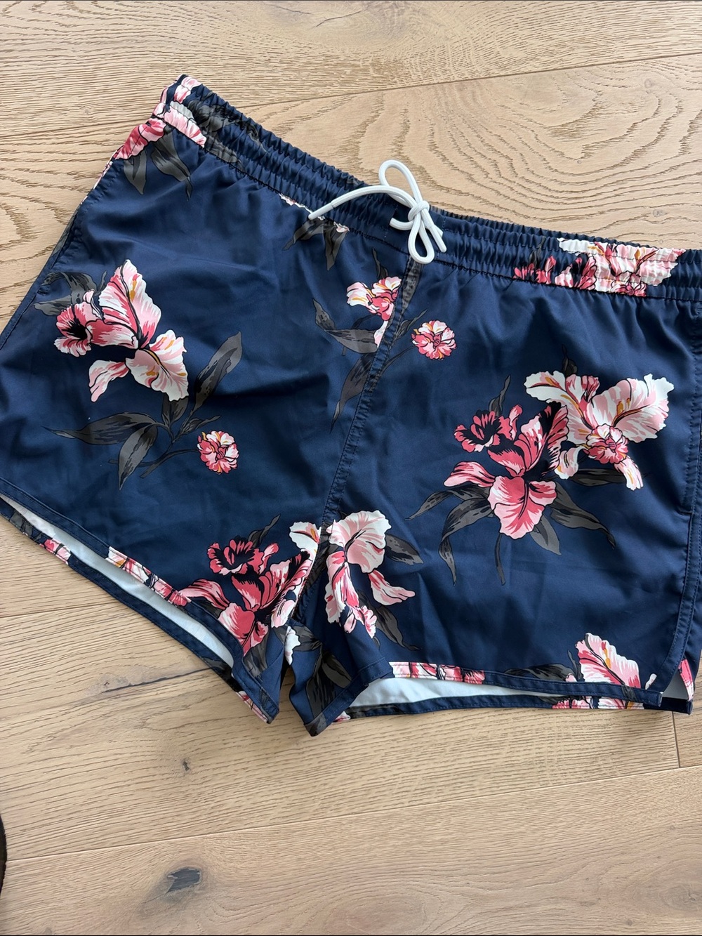 Abercrombie & Fitch Swim Trunks Blue Floral Tropical Men's XL Relaxed Stretch
